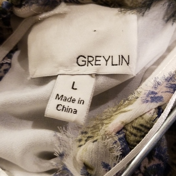 💕GREYLIN💕 Botanical Chiffon Strapless Dress - Picture 5 of 6